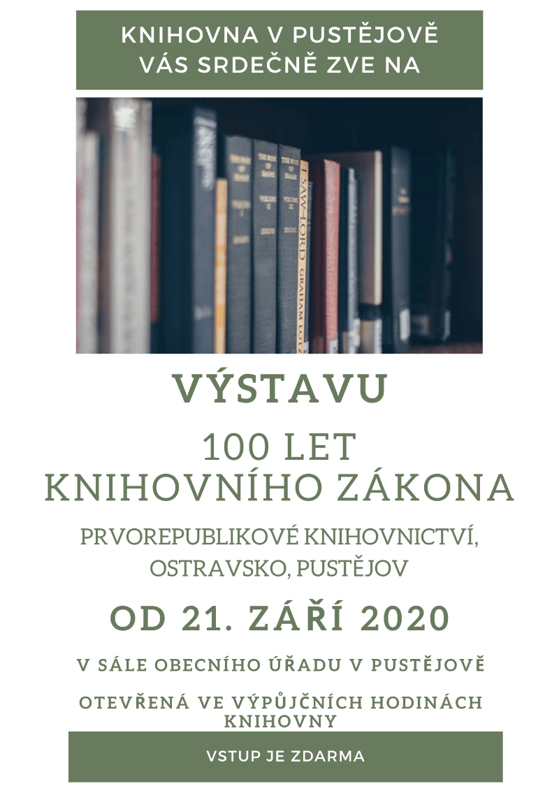Plakát výstavy Prvorepublikové knihovnictví