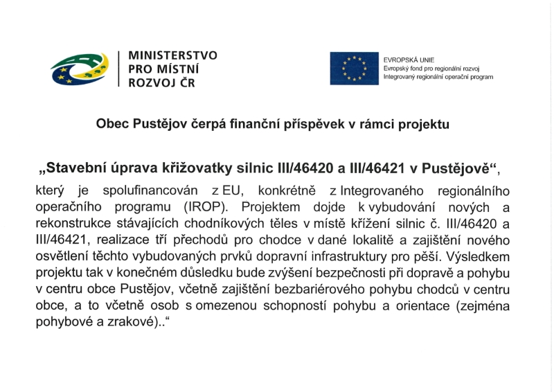 Cedule Stavební úprava křižovatky