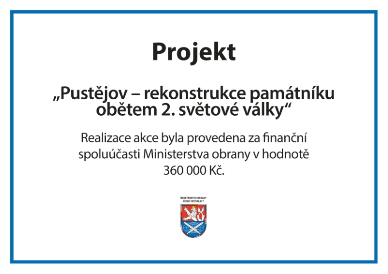 Cedule Rekonstrukce památníku