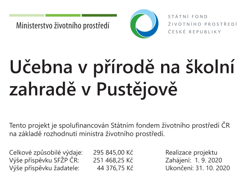 Cedule Učebna v přírodě