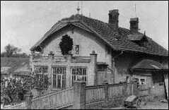 1945 - poškozený dům Ferninanda Davida (Pod Langrem)